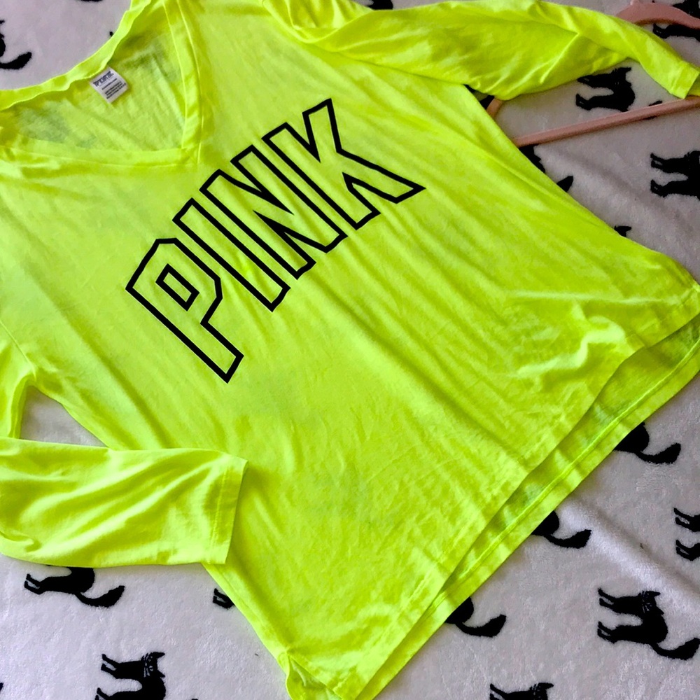 PINK Oversized Long Sleeve Tee